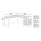 Sauder L-Desk, 57.09 in D X 29.53 in H, 59.68 in W X Engineered wood, Metal 433237 - alternate 2